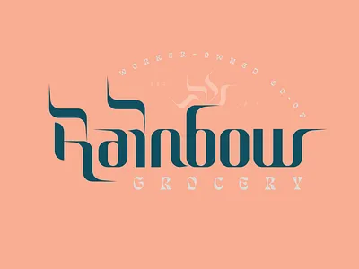 Rainbow bag branding co op grocery leaf lettering logo rainbow san francisco type typography weekly warm up