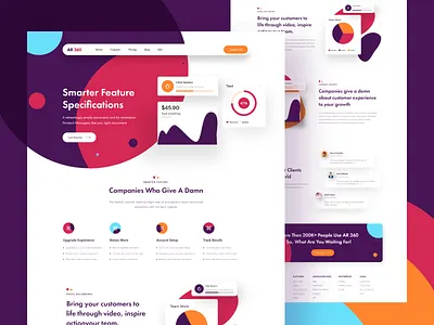 Project Management Tools - Saas Landing Page 2020 clean color palette colorful design flat landing page landing page design landingpage playful saas saas design saas landing page ui uiux user experience user interface web design website website design