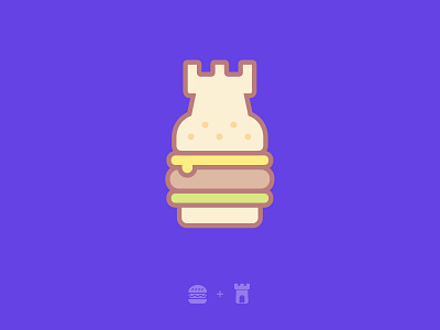 Castle Burger burger combine food foods hamburger icon illustrator shapes yum