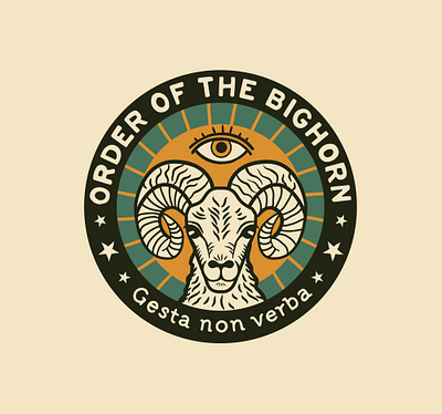 Order of the Bighorn badge bighorn branding graphic illustration logo logodesign vector