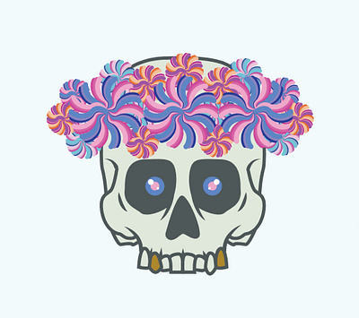 Bloomin Skull adobe adobe illustrator brand identity branding flowers flowershop illustration illustrator logo logos skull skulls