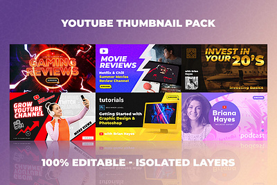 Youtube Thumbnail Templates Set 3 - 6 in 1 ace family faze rug fortnite thumbnails gaming thumbnails mr beast review channel thumbnail maker tutorial channel tutorials twitch thumbnails vlogging thumbnails youtube thumbnail size youtube thumbnail template youtube thumbnails youtuber youtuber thumbnails