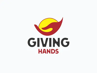 The Giving Hands Logo brand brand identity branding charity color design hand illustration logo logo design vector
