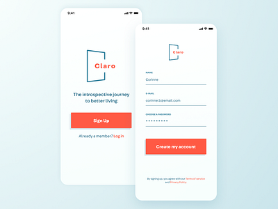 Daily UI | 001 - Sign Up UI app design dailyui dailyui 001 iphone sign up typography ui