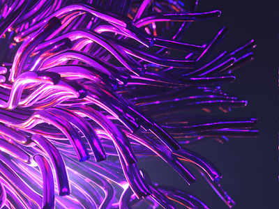 Neon Noodles 3d abstract b3d blender neon noodles purple render