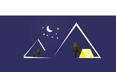 nightCamp creative design illustrator logo vector