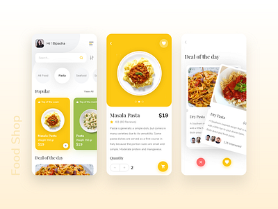 Food Shop App adobe xd app app ui delivery app design flat food app illustration mobile ui design shop ux