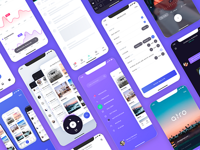 Atro Mobile App UI adobe xd app app ui chat design flat mobile photography share social travel typography ui
