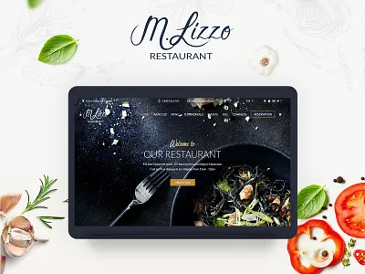 MLizzo Restaurant WebSite delivery design eat food restaurant site ui ux webdesign