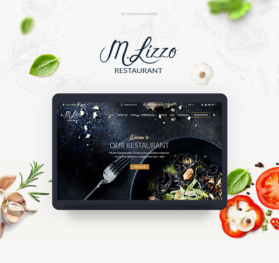 MLizzo Restaurant WebSite delivery design eat food restaurant site ui ux webdesign