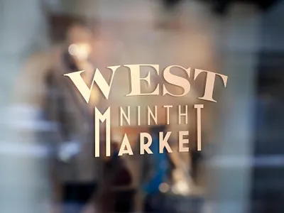 West Ninth Market brand development branding branding design food hall food market little rock logo logo design logos logotype restaurant restaurant branding restaurant logo signage type type treatment
