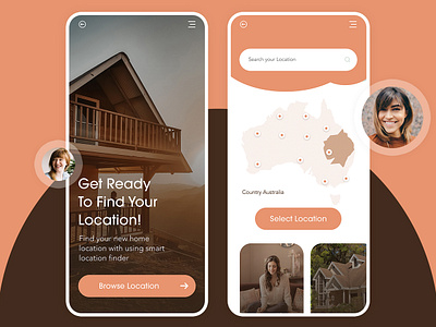 Location Finder App adobe xd app app ui design finder flat gps illustration location location app map mobile ui design