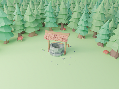 Low poly Forest 3d 3d art 3d modeling 3d sculpting blender blender3d blender3dart forest illustration low poly lowpoly