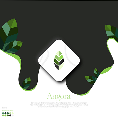 Angora app design flat green green logo illustration leaf logo nature neomorphism ui ux