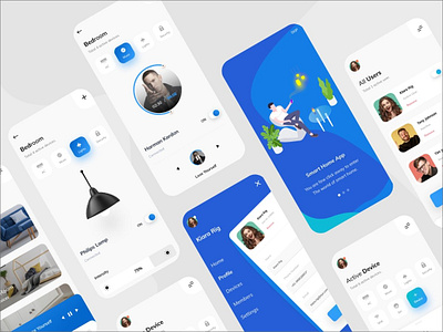 Smart Home App adobe xd app app ui design flat home illustration mobile ui design smart ui ux vector