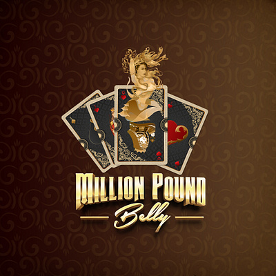 Million Pound Belly cards casino character illustraion logo logo design million pound queen