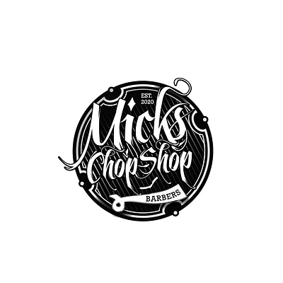 Micks Chop Shop barber logo logodesign saloon shop typo typogaphy vintage