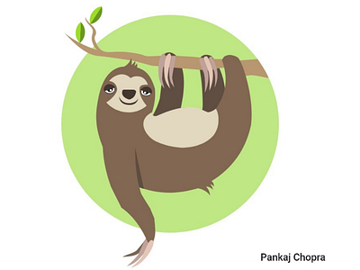 Lazy Saturday illustration - Sloth artist designer graphic design illustration illustrator photograph ui designer ux designer vector art