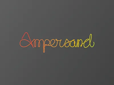 Ampersand Logotype ampersand branding design flow fluid icon logo logo design logotype script script font script lettering typelogo typography vector