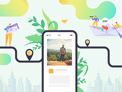 Looking for a trip adobexd app color creativity design dream gradient graphicdesign illustration illustrator tourism travel travel app ui