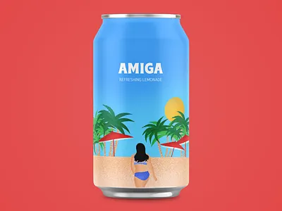 Amiga amiga brand brand identity branding can design illustration lemonade vacation