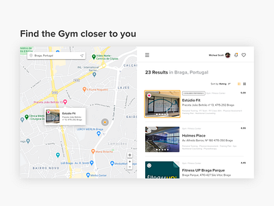 Daily UI #029 - Map 29 challenge clean daily dailyui design gym pt training ui ux