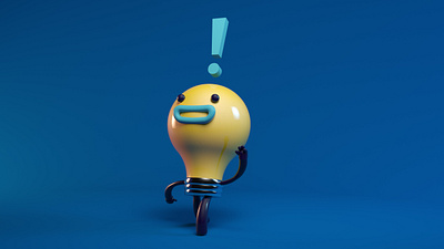 I have an idea 3d art 3d character 3d illustration 3d modeling