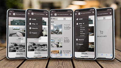 An E-commerce App for Lexon Furnitures. app design mockups prototypes ui uidesign user experience user interaction user interface user research ux uxdesign web