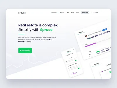 Spruce Website Animation animation app art clean design flat icon iconography illustration layout minimal minimalistic type typography web website