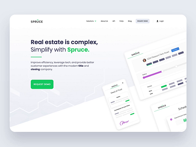 Spruce Website Animation animation app art clean design flat icon iconography illustration layout minimal minimalistic type typography web website