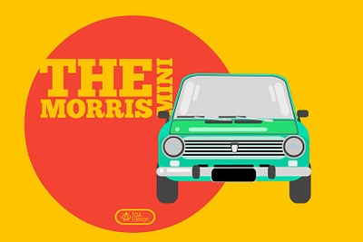 Morris art car design flat illustration minicooper morris