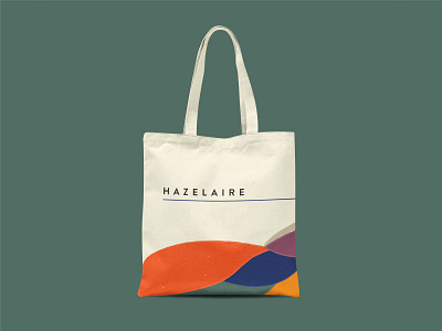 Hazelaire Tote bag beverage illustration lockup logo organic packaging tote wine