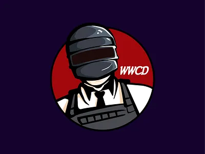 wwcd pubg kfc logo creation poster pubg