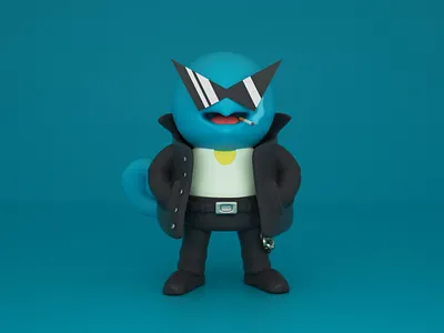 Squirtle 3d character cinema 4d cute illustration nintendo pokemon render squirtle