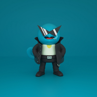 Squirtle 3d character cinema 4d cute illustration nintendo pokemon render squirtle