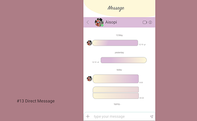 #13 DirectMessage dailyui message ui ui ux