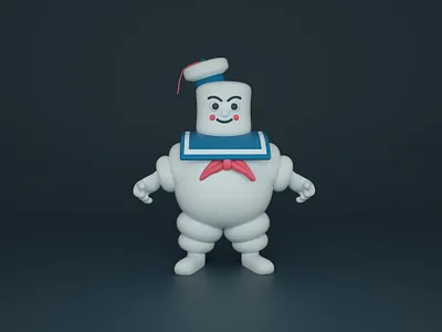 Stay Puft Marshmallow Man 3d c4d character character design cinema 4d cute ghostbusters illustration kawaii render stay puft