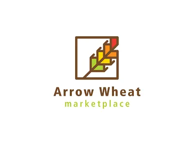 Arrow Wheat Marketplace Logo abstract arrow logo branding bread dribbbleweeklywarmup fruit grain groceries grocery store logo logo design marketplace organic shopping traffic light vector vegetable wheat wheat logo