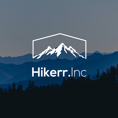 Hikerr community brand logo in UK branding design flat illustration illustrator logo minimal vector