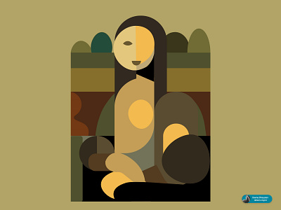 Mona Lisa art creative draw illustration lisa model modern modern design modernism mona mona lisa monalisa painting vinatge