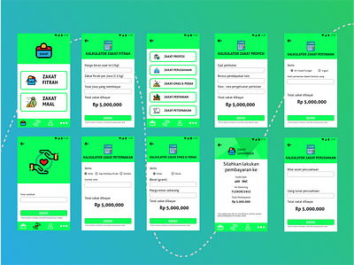 Zakat Samarinda - Main Features branding charity design icon illustration mobile app mobile app design mobile design ui ux