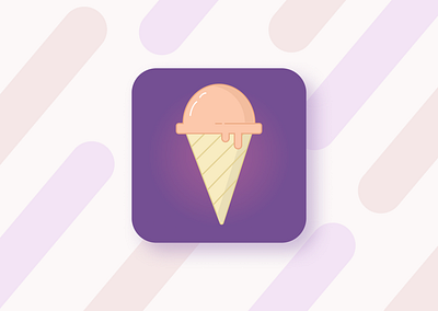 Daily UI Challange 5 App Icon app colors design food app ice cream ice cream cone icon illustration mobile app ui ux