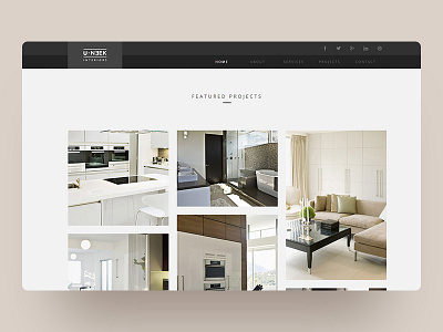 Interior Design Website Home Page Design design html interior design landing page minimal minimalist responsive ui uidesign ux web