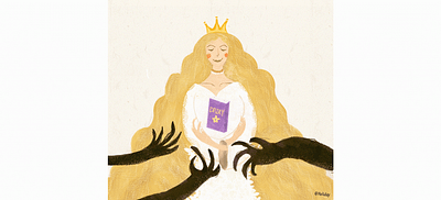 princess is keeping my dairy safe illustration