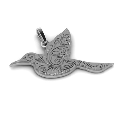 Bird Pendant 3D print jewel jewelery jewellery jewelry jewelry design jewelry designer jewels matrix rhino3d rhinoceros