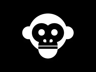 Monkey animal black bold branding graphic design logo martinez monkey pablo pamata primate simple tarradell white