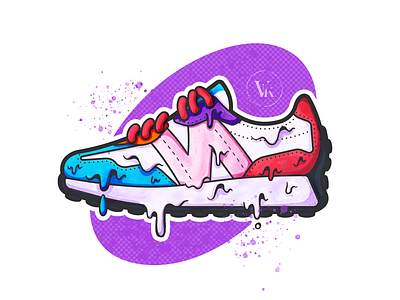 New Balance! 2020 dope dripping fresh gooey illustrator kicks melting nb new balance paint pride purple red shoe sneaker sneakerhead spraypaint texture yummy