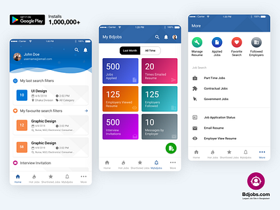 Bdjobs.com Job Seekers App UI android app bdjobs ui ux