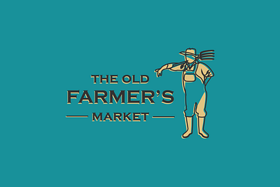 The old farmer's market farmer farmers market grocery store logo playoff