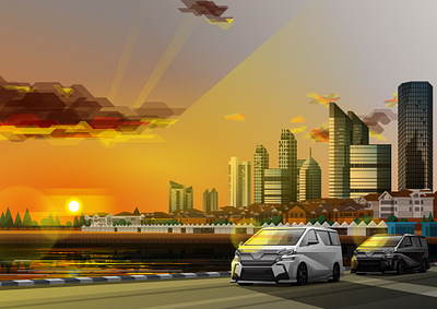 Time to mudik 051720 adobe adobeillustrator alphard car design dribbble illutrator mpv mudik ngabuburit vector vellfire